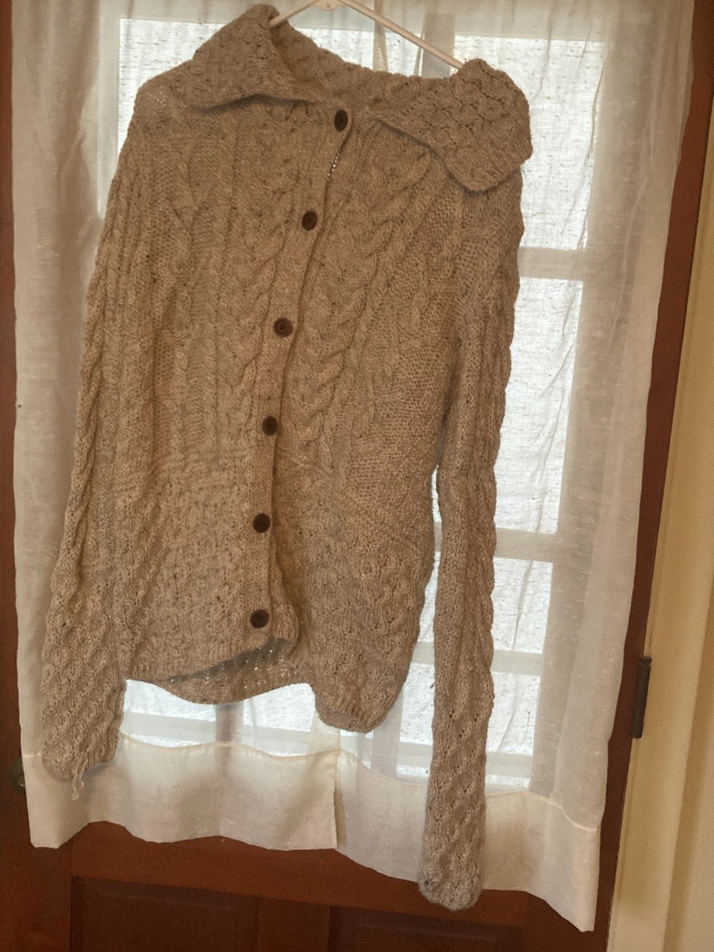 Artisan Knitwear Made in British Isles Wool Knit Sweater Cardigan Size Medium